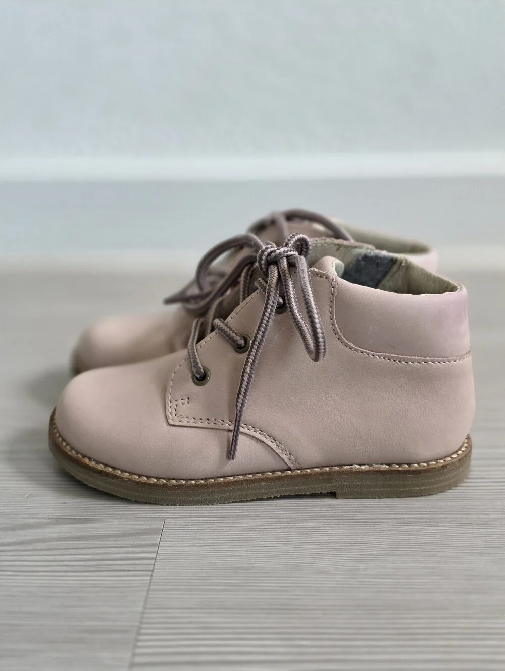 Jamie Kay Leather Boot In Blush Pink